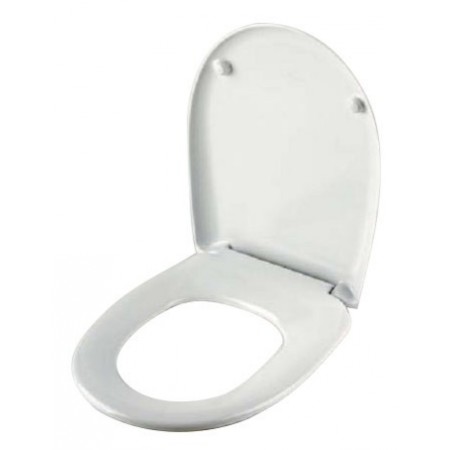 Asiento wc universal "Kai" blanco bisagras inox