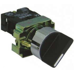 Selector para cuadro eléctrico maneta corta 3 posiciones sin retorno 1NO+1NO Ø22mm VOLTIMERC