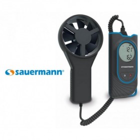 Termoanemómetro de molinete digital con Bluetooth® para smartphone SAUERMANN SI-VV3
