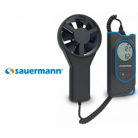 Termoanemómetro de molinete digital con Bluetooth® para smartphone SAUERMANN SI-VV3