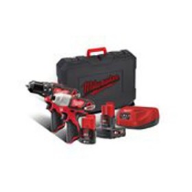 Conjunto taladro percutor y atornillador de impacto MILWAUKEE POWERPACK  M12 BPP2B-421C