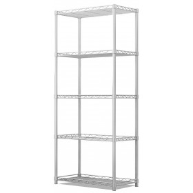 Estantería decorativa de acero con 5 baldas MERCATOOLS 30kg 160x56x35mm