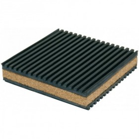 Placa antivibratoria goma corcho goma PAV 5 50x50mm espesor 22mm carga máxima 75kg