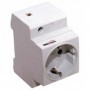 Base enchufe carril DIN schuko 16A 230VAC VOLTIMERC ZB30-5
