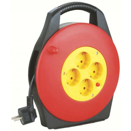 Enrollacable doméstico 4 tomas sección VOLTIMERC 3x1.5mm² 10m