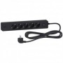 Base 5 enchufes schuko TT + 2 tomas USB con cable 3m antracita SCHNEIDER UNICA