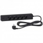 Base 5 enchufes schuko TT + 2 tomas USB con cable 3m antracita SCHNEIDER UNICA
