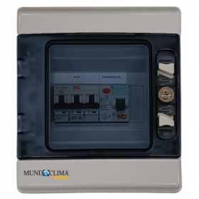 Caja protecciones fotovoltaica MUNDOCLIMA SOLAR vehículo eléctrico monofásica hasta 7360W