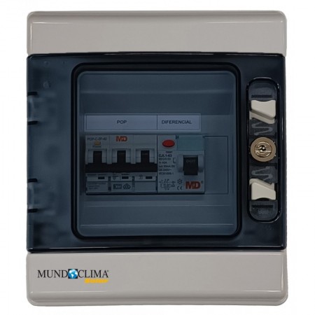 Caja protecciones fotovoltaica MUNDOCLIMA SOLAR vehículo eléctrico monofásica hasta 7360W
