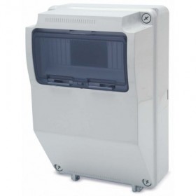 Caja eléctrica industrial ciega 9 módulos con puerta transparente IP65 230x215x155mm FAMATEL CBOX-M9A