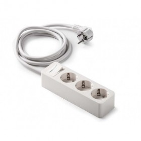 Base múltiple 3 enchufes con cable 1.5m con interruptor VOLTIMERC