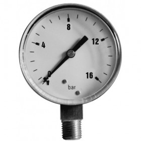 Manómetro regulador de oxígeno vertical 0-16b/PSI de 1/8" NPT Ø50mm
