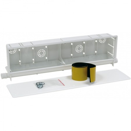 Caja empotrar preinstalación larga con bandeja desagües laterales 430x130x67mm ESCOPRE-INST
