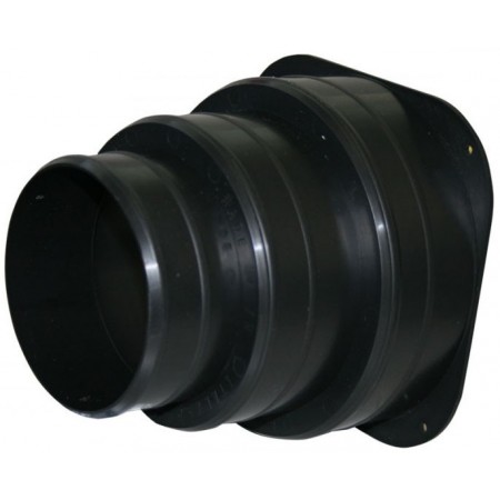 Manguito brida circular polipropileno negro recortable Ø100mm Ø125mm Ø150mm MERCATUB Macho