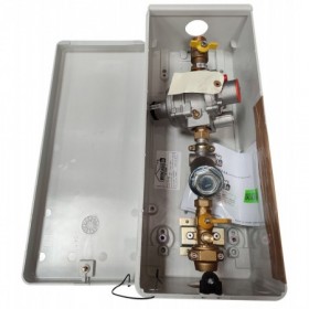 Armario MPA de 25 Nm3/h con Ps 55 mbar entrada PE Ø 32 y AC 1" solo Máx.  MERCAGAS BS25P