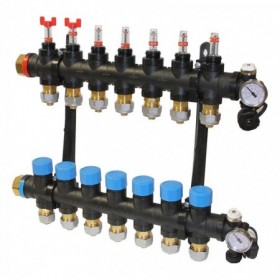 Colector Uponor vario m  con caudalimetro FM 2x g3/4 euro 1085944 para suelo radiante
