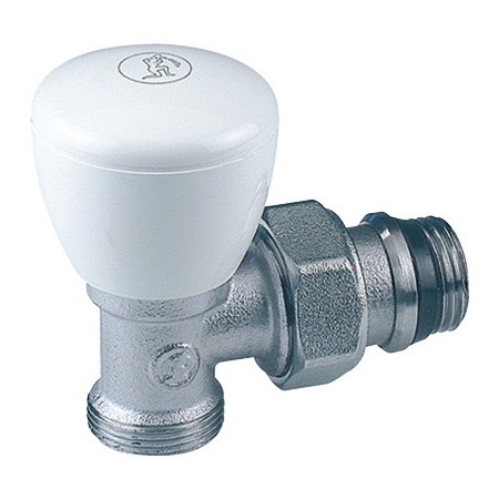 Valvula radiador Giacomini manual escuadra adaptador 3/8"x 16 R25TG