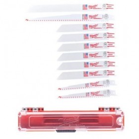 Estuche 10 hojas sierra MILWAUKEE SAWZALL 8uds longitud 150mm 2uds longitud 230mm