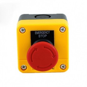 Caja pulsador seta de emergencia 40mm con giro Ø22mm VOLTIMERC