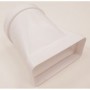 Cambio seccion plano 60x120mm a Ø100mm PVC BLANCO