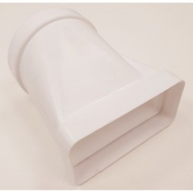 Cambio seccion plano 60x120mm a Ø100mm PVC BLANCO