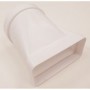 Cambio seccion plano 60x120mm a Ø100mm PVC BLANCO