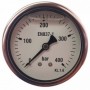 Manómetro glicerina Ø63mm horizontal 1/4" 0 a 400bar