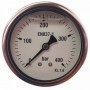 Manómetro glicerina Ø63mm horizontal 1/4" 0 a 400bar