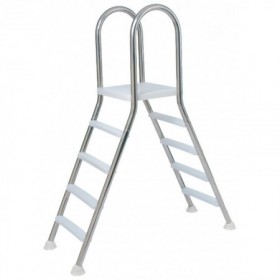 Escalera para piscina elevada 4/4 peldaños AISI-304