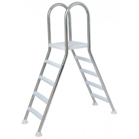 Escalera para piscina elevada 4/4 peldaños AISI-304