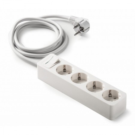 Base múltiple 4 enchufes con cable 1.5m con interruptor VOLTIMERC