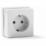 Base enchufe superficie schuko blanco VOLTIMERC TT 16A 250VAC