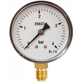 Manómetro Ø60mm vertical 1/4" 0 a 4bar