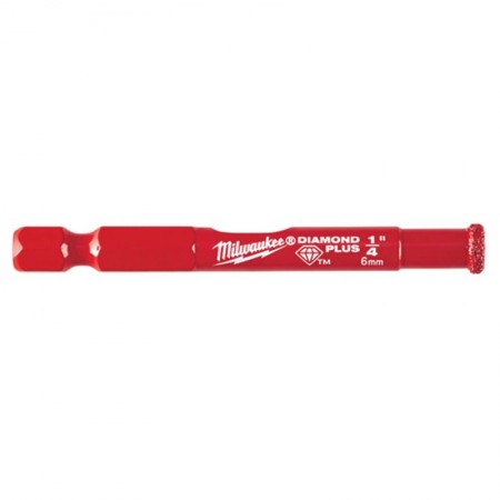 Broca material porcelánico MILWAUKEE DIAMOND PLUS Ø8mm 1/4"hex.