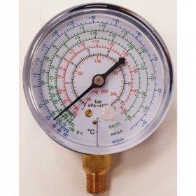 Manómetro de baja azul RR130 para R22. R134a. R404A y R407C de -1 a 35bar Ø63mm