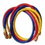 Juego de 3 mangueras para todos los refrigerantes de 900mm con válvula de bola de 1/4"