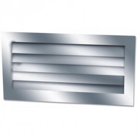 Reja retorno aletas fijas a 45º ESCOCLIMA RER 1000x100mm plata mate