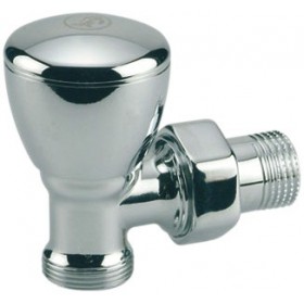 Válvula radiador Giacomini manual escuadra cromada para adaptador 1/2"x 16 T25C