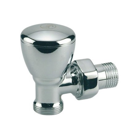 Válvula radiador Giacomini manual escuadra cromada para adaptador 1/2"x 16 T25C