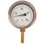 Termómetro bimetalico Ø80mm vertical con  vaina 1/2"x50mm 0 a 200 ºC