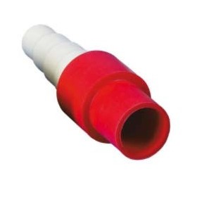 Conector manguito Ø18 a reducción Ø14. Ø16. Ø18. Ø20 rojo