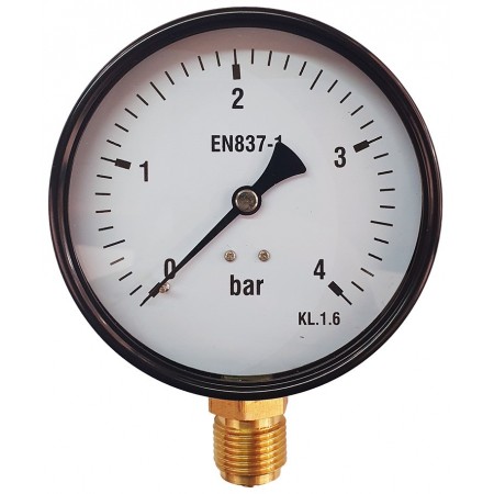 Manómetro Ø100mm vertical 1/2" 0 a 4bar