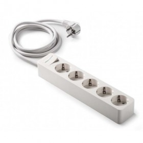 Base múltiple 5 enchufes con cable 1.5m con interruptor VOLTIMERC
