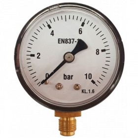 Manómetro Ø50mm vertical 1/8" 0 a 10bar