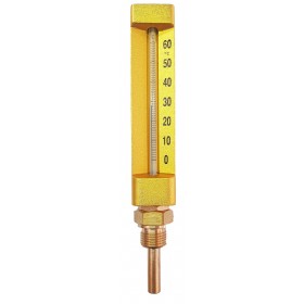 Termómetro capilla SEI recto caja 150x36mm inmersor 1/2"x50mm 0 a 60ºC