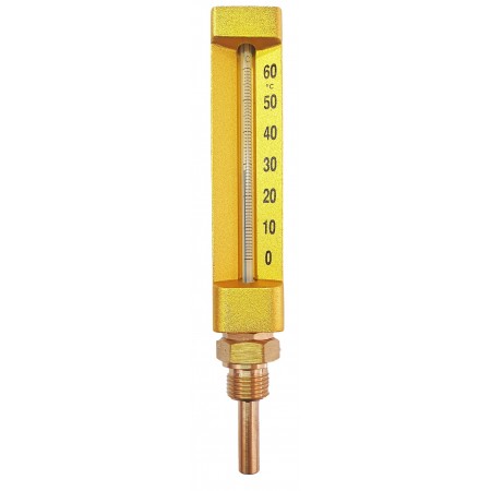 Termómetro capilla SEI recto caja 150x36mm inmersor 1/2"x50mm 0 a 60ºC