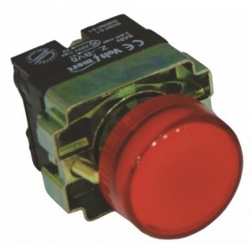 Piloto luminoso para cuadro eléctrico Ø22mm rojo VOLTIMERC