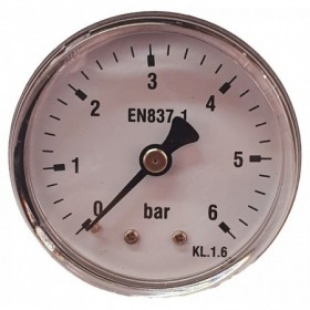 Manómetro Ø50mm horizontal 1/8" 0 a 6bar