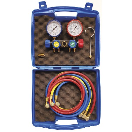 Maleta de Analizador de 4 vías ESC-2000/4 para R410A con juego de 3 mangueras incluído