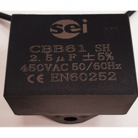 Minicondensador arranque motores monofásicos 2.5µF